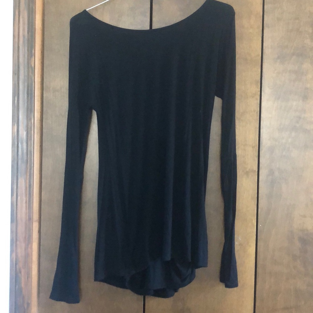 Open back black long sleeve